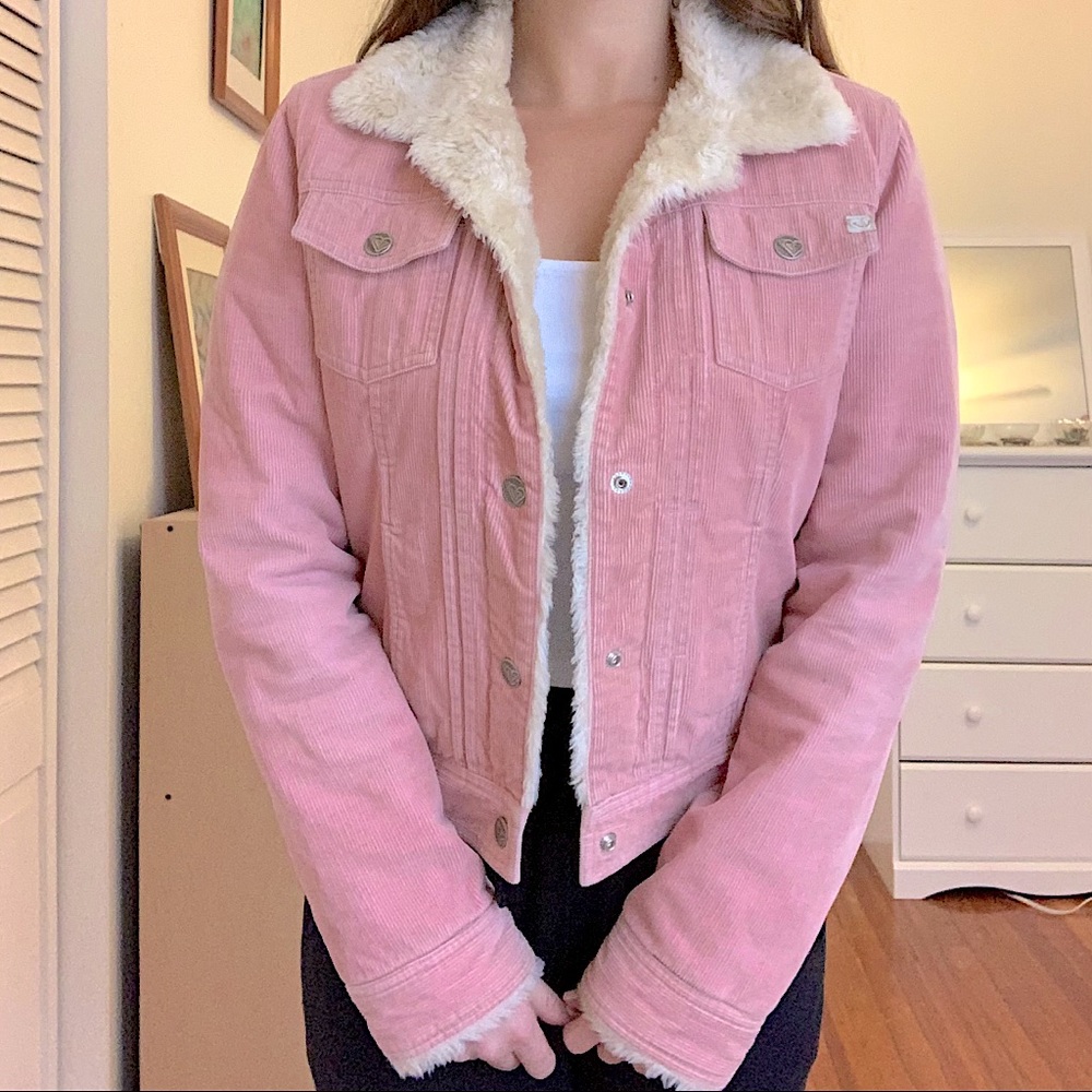 Roxy Pink Corduroy Jacket